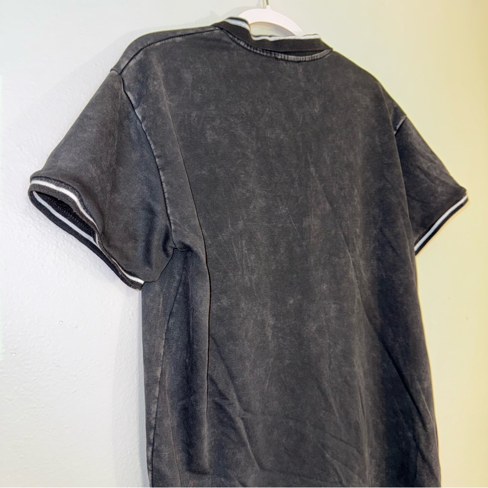 POL Classic Black Acid Wash Polo Dress - Women's Size Medium - Picture 3 of 9